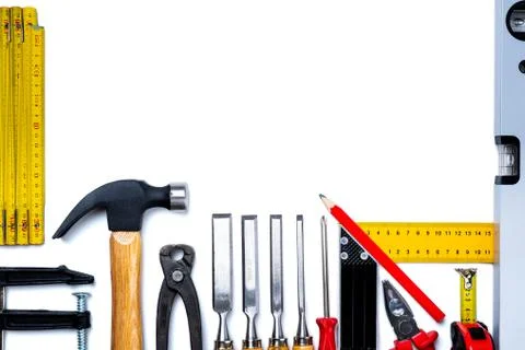 Carpenter's work tools. Carpentry. Foto stock