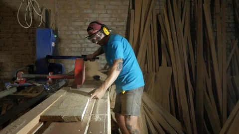 Carpenters workshop Stock Footage 93729513