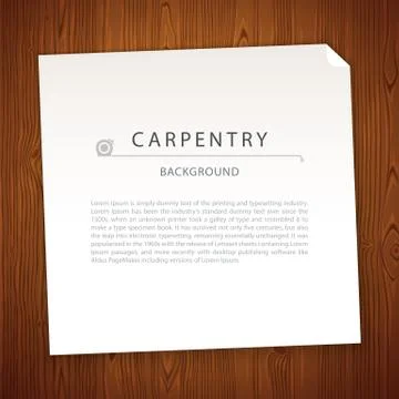 Carpentry Background on Wooden Texture Stock Illustration