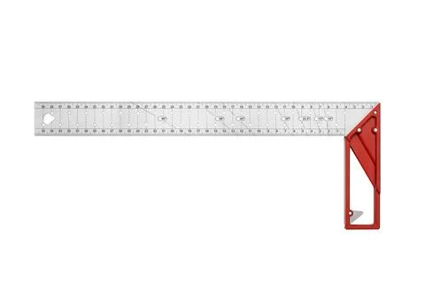 Carpentry corner ruler isolated on white Stock Photos
