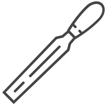Carpentry file line icon on white background Stock Illustration