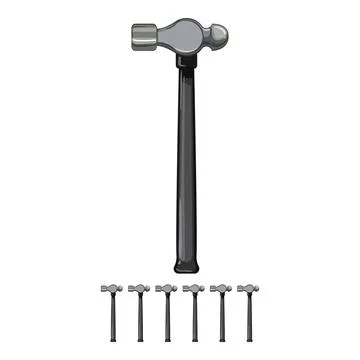 Carpentry hammer tool cartoon vector graphic Stock Illustration