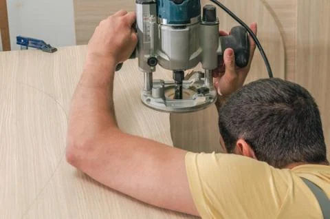 Carpentry hand router 스톡 사진