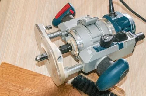 Carpentry hand router Stock Photos
