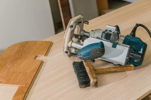Carpentry hand router Stock Photos