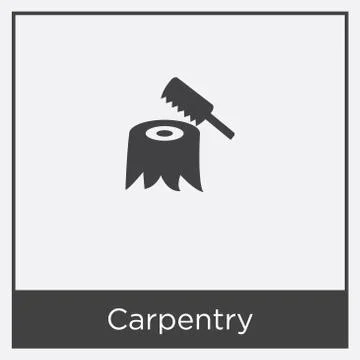 Carpentry icon isolated on white background Stock Illustration