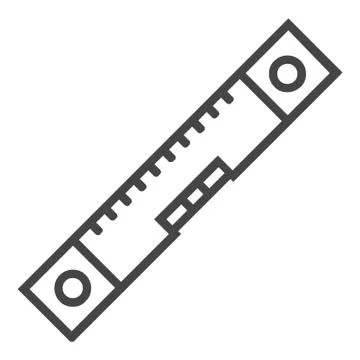 Carpentry level line icon on white background Stock Illustration