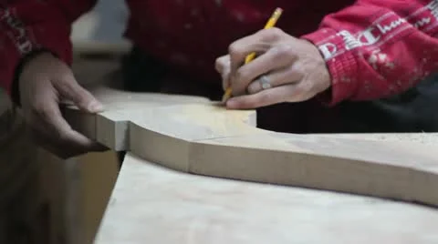 Carpentry (marking) _2 Stock Footage 12418663