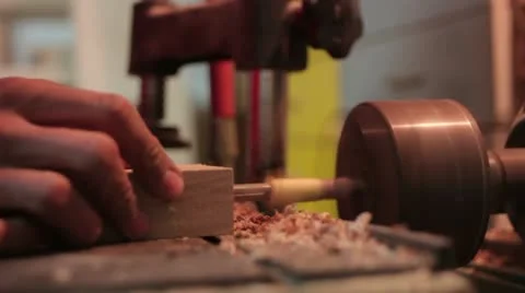 Carpentry (mechanical drill) _2 Stock Footage 12410700