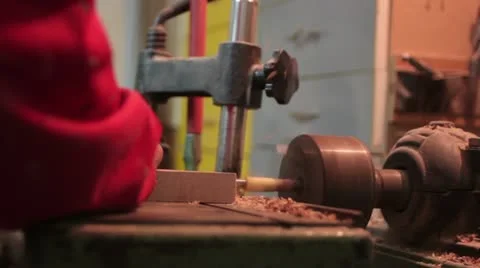 Carpentry (mechanical drill) Stock Footage 12410487