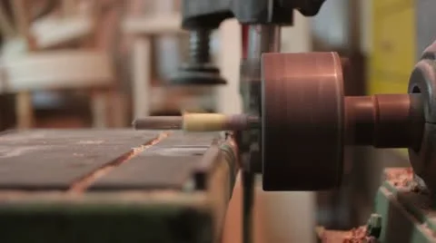 Carpentry (mechanical drill) turning off Video stock 12416472