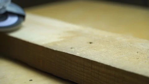 Carpentry, restoring the old wooden surface, polishing wood Stock Footage 126943078