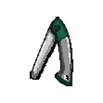 Carpentry saw hand pixel art vector illustration Stock Illustration