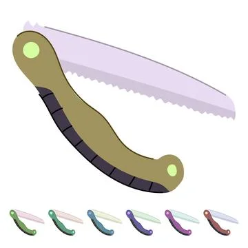 Carpentry saw hand vector cartoon graphic Stock Illustration