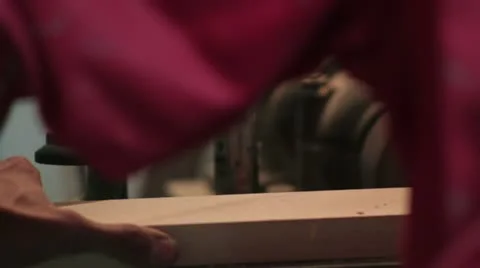 Carpentry (sawdust flying) Stock Footage 12417272