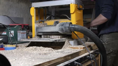 Carpentry Shop Machinery Side View Stock-Footage 235948891