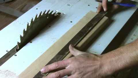 In carpentry stodio workplace. Wood processing woodworking close-up. Process Stock Footage 121105759