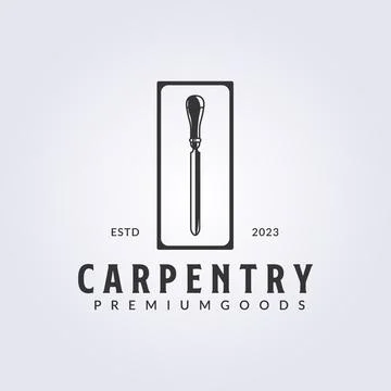 Carpentry tool wood file logo vector illustration design Stock Illustration