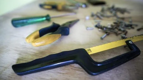 Carpentry tools and general use in home and factory Foto stock