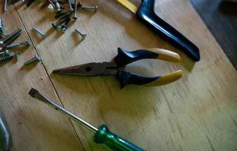 Carpentry tools and general use in home and factory Foto stock