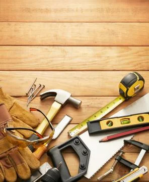 Carpentry tools Stock Photos