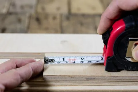 Carpentry tools on a wooden table in an old carpentry workshop. Old carpentry Stock Photos