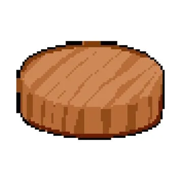 Carpentry wood platform pixel art vector illustration Stock Illustration
