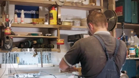 Carpentry workshop Stock Footage 149255366