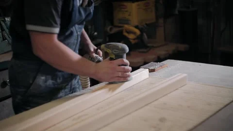 Carpentry workshop Stock Footage 149258338
