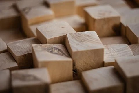 Carpentry workshop. Wooden planks at a sawmill or in a carpentry workshop Photos