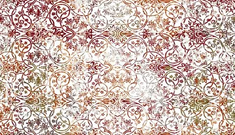 Carpet and Rugs textile design with grunge and distressed texture repeat pattern Stock Illustration
