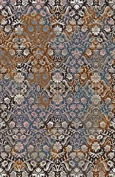 Carpet and Rugs textile design with grunge and distressed texture repeat pattern Stock Illustration