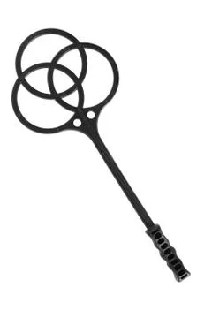 Carpet-beater on white Stock Photos