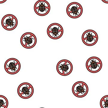 Carpet beetle treatment vector seamless pattern 스톡 일러스트