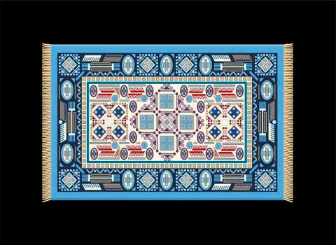 Carpet Blue Stock Illustration