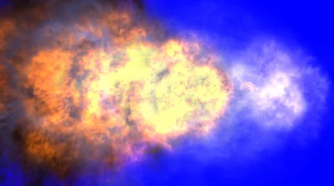 Carpet bombing on blue screen Stock Footage 67623105