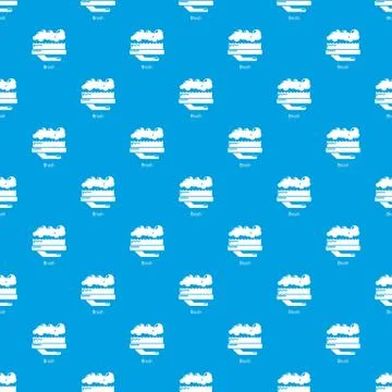 Carpet brush pattern vector seamless blue Stock Illustration