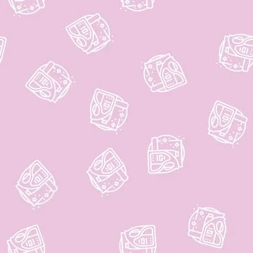 Carpet cleaner detergent line seamless pattern Stock Illustration