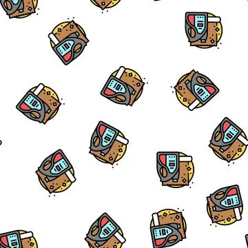 Carpet cleaner detergent vector seamless pattern Stock Illustration