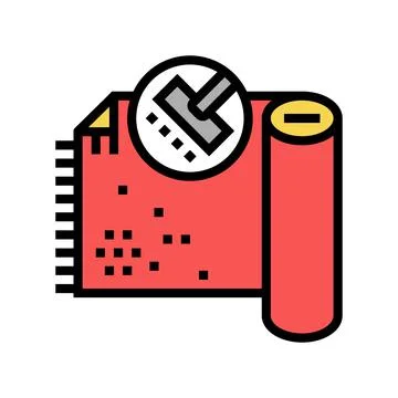 Carpet cleaning color icon vector illustration 库存插图