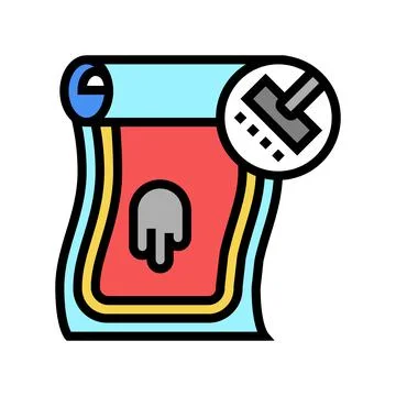 Carpet cleaning color icon vector illustration 库存插图