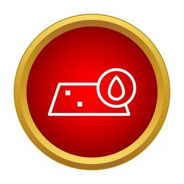 Carpet cleaning service icon representing stain removal process Stock Illustration