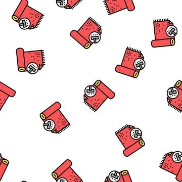 Carpet cleaning vector seamless pattern Stock Illustration