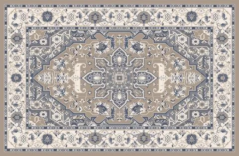 Carpet design texture persian and tebriz rugs design print fabric design Stock Illustration