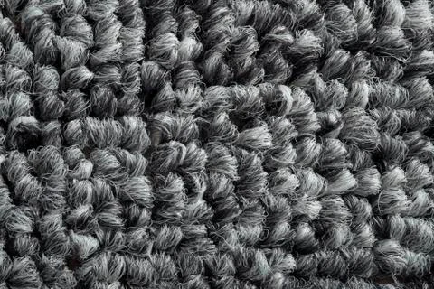 Carpet grey white black texture macro lens closeup close up background Stock Photos