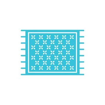 Carpet icon. Isolated on white background. From blue icon set. Stock Illustration