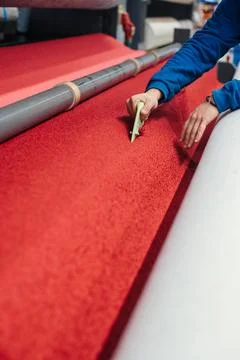 Carpet Manufacturing Process Stock Photos