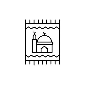 Carpet, mosque, prayer icon. Simple line, outline vector religion icons for ui Illustrazione stock