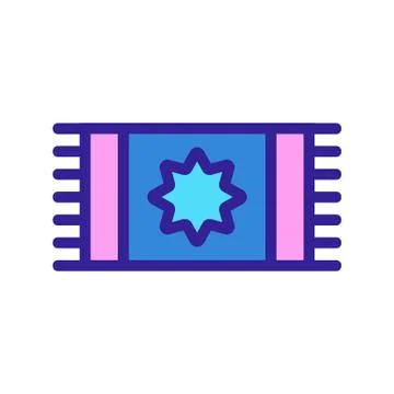 Carpet prayer icon vector. Isolated contour symbol illustration Stock Illustration