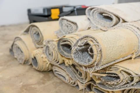 Carpet removal Stock Photos